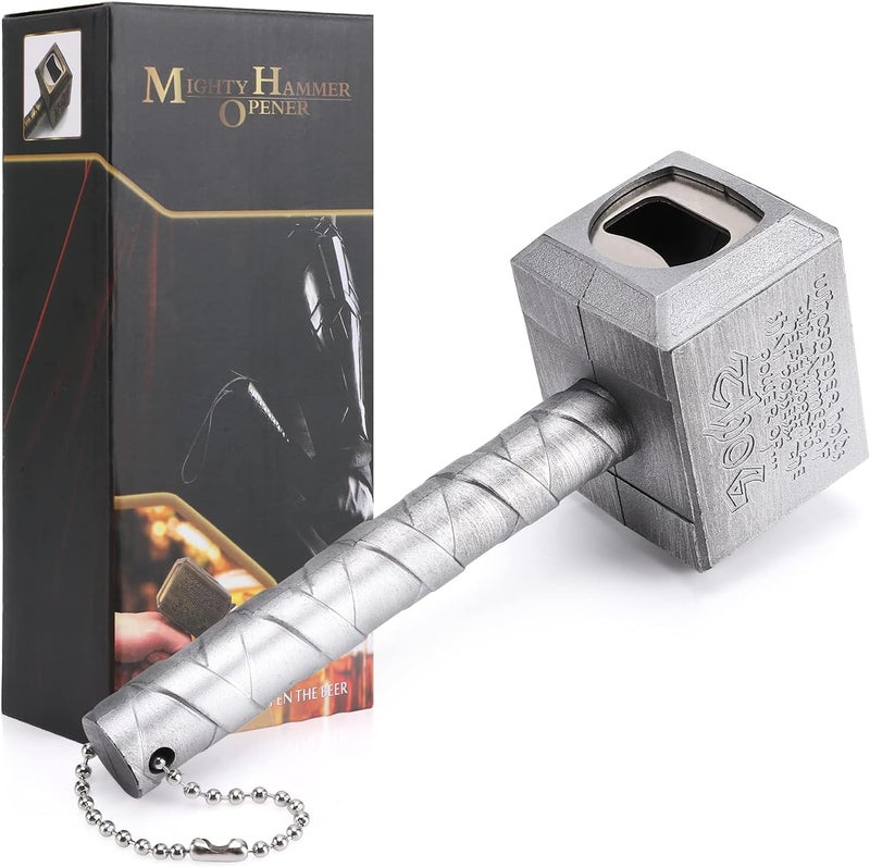 Lmaytech Beer Bottle Opener with Magnet, Gifts for Men, Husband, Dad, Boyfriend (Silver) - Image 1